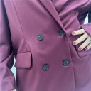 blazer doppiopetto over con spalline imbottite rose